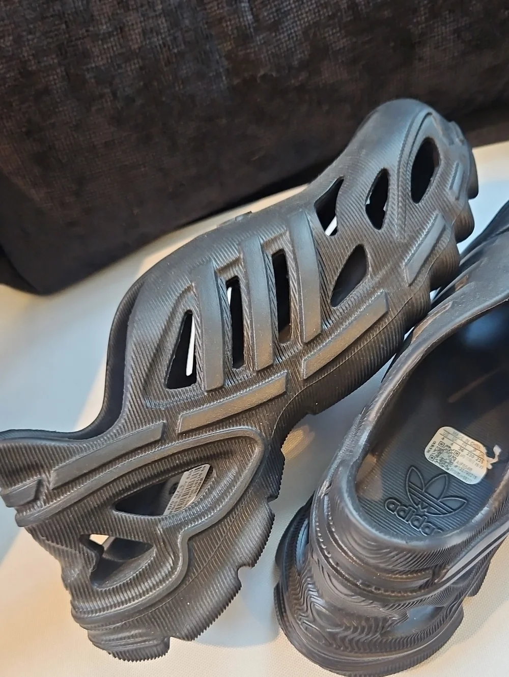NEW-- ADIDAS Black Molded Slip-On Vent Cutout Shoes